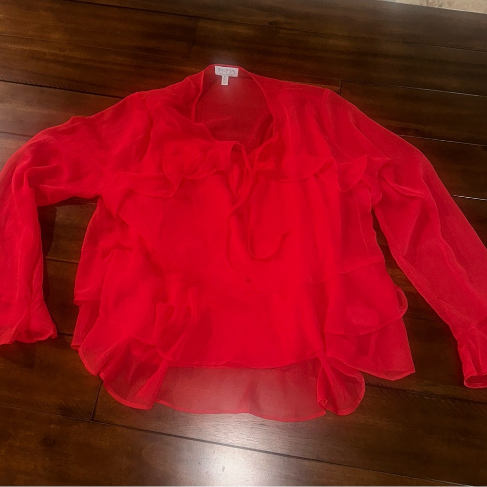 Sofia by Sofia Vergara Vibrant Red Blouse